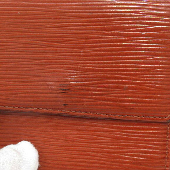 Louis Vuitton Double Hook Wallet Porte Monnaie Carte Epi Brown - Picture 15 of 16